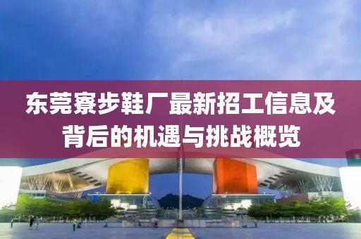 東莞寮步鞋廠最新招工信息及背后的機遇與挑戰(zhàn)概覽