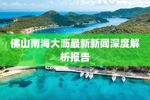 佛山南海大瀝最新新聞深度解析報告