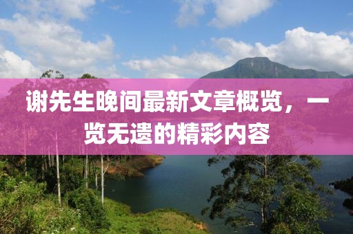 謝先生晚間最新文章概覽，一覽無遺的精彩內(nèi)容