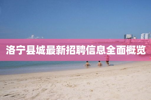 洛寧縣城最新招聘信息全面概覽