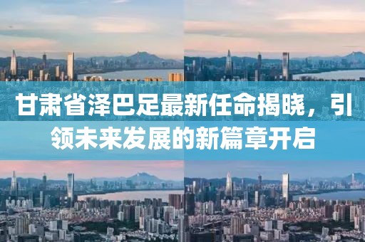 甘肅省澤巴足最新任命揭曉，引領(lǐng)未來發(fā)展的新篇章開啟