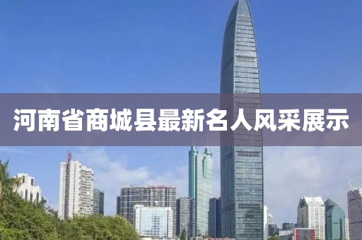 河南省商城縣最新名人風采展示
