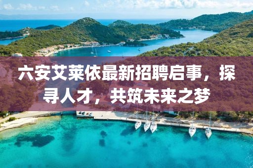 六安艾萊依最新招聘啟事，探尋人才，共筑未來之夢