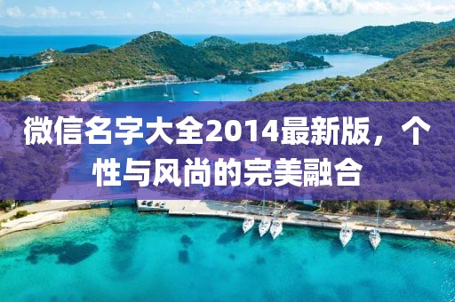 微信名字大全2014最新版，個(gè)性與風(fēng)尚的完美融合
