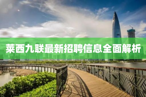 萊西九聯(lián)最新招聘信息全面解析