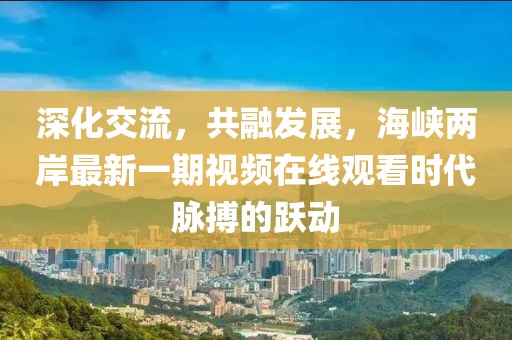 深化交流，共融發(fā)展，海峽兩岸最新一期視頻在線觀看時代脈搏的躍動
