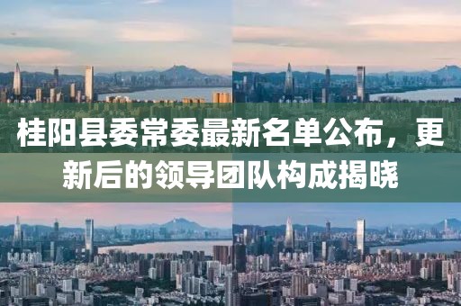 桂陽縣委常委最新名單公布，更新后的領(lǐng)導(dǎo)團隊構(gòu)成揭曉