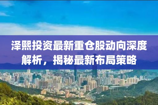 澤熙投資最新重倉股動(dòng)向深度解析，揭秘最新布局策略