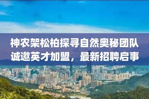 神農(nóng)架松柏探尋自然奧秘團(tuán)隊(duì)誠邀英才加盟，最新招聘啟事