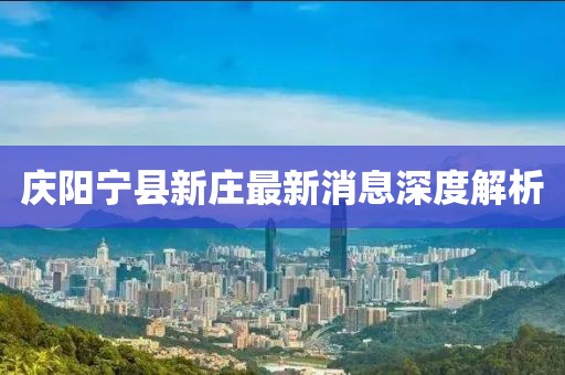慶陽寧縣新莊最新消息深度解析