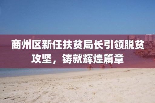 商州區(qū)新任扶貧局長(zhǎng)引領(lǐng)脫貧攻堅(jiān)，鑄就輝煌篇章