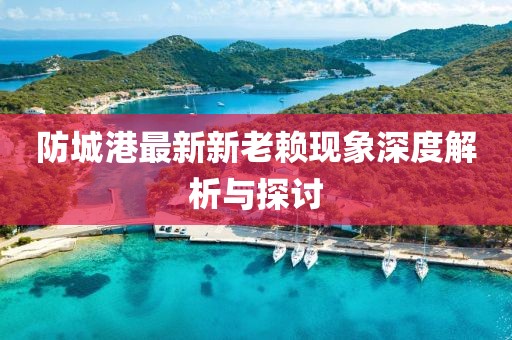 防城港最新新老賴現(xiàn)象深度解析與探討