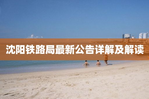 沈陽鐵路局最新公告詳解及解讀