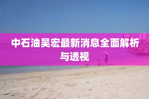 中石油吳宏最新消息全面解析與透視