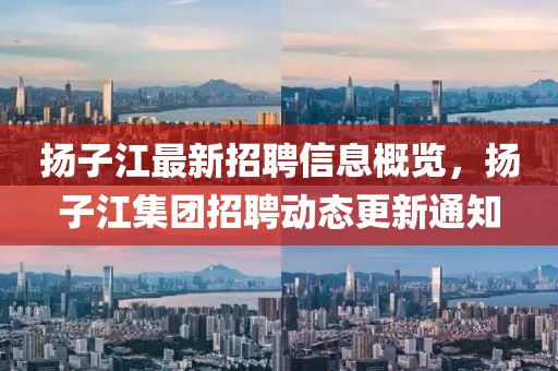 揚(yáng)子江最新招聘信息概覽，揚(yáng)子江集團(tuán)招聘動(dòng)態(tài)更新通知