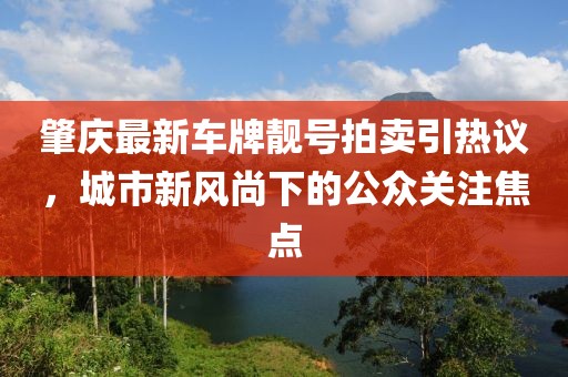 肇慶最新車牌靚號拍賣引熱議，城市新風(fēng)尚下的公眾關(guān)注焦點(diǎn)
